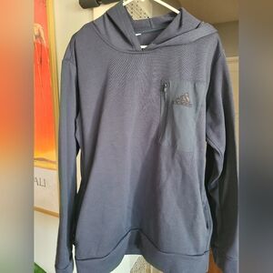 Adidas Men's Navy Blue Hoodie with Pocket